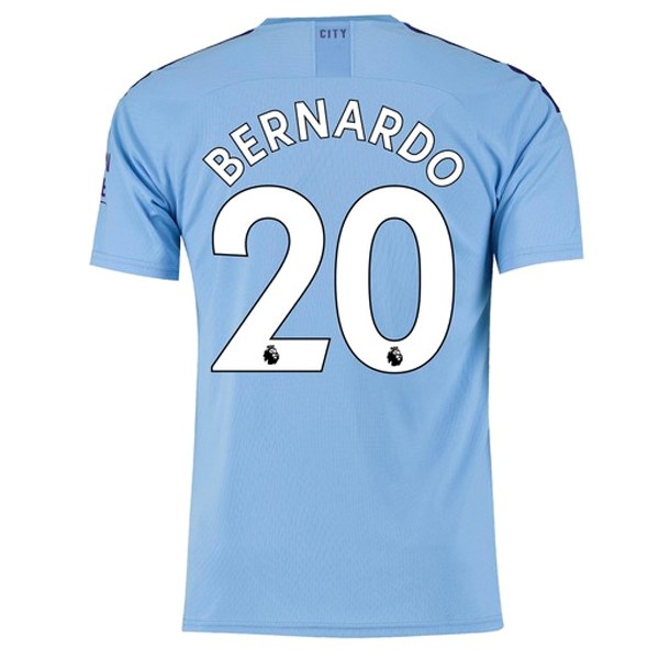 Trikot Manchester City NO.20 Bernardo Heim 2019-20 Blau Fussballtrikots Günstig